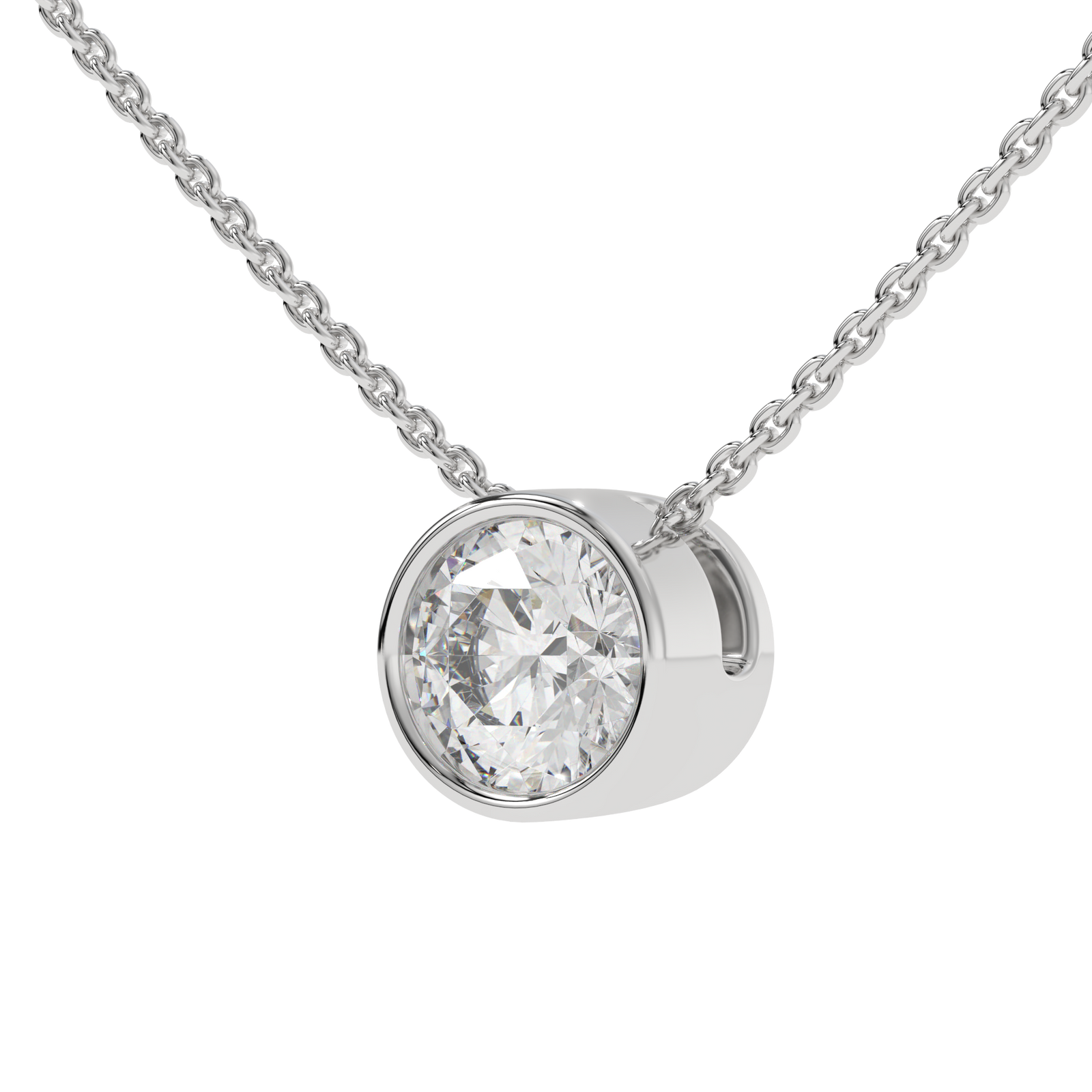 Round Slider Pendant in white finish
