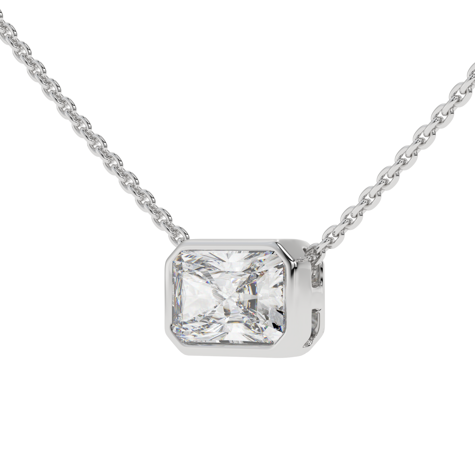 Radiant Slider Pendant in white finish