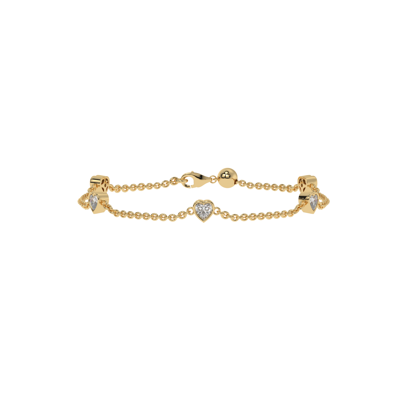 Heart By The Yard Bracelet in yellow finish