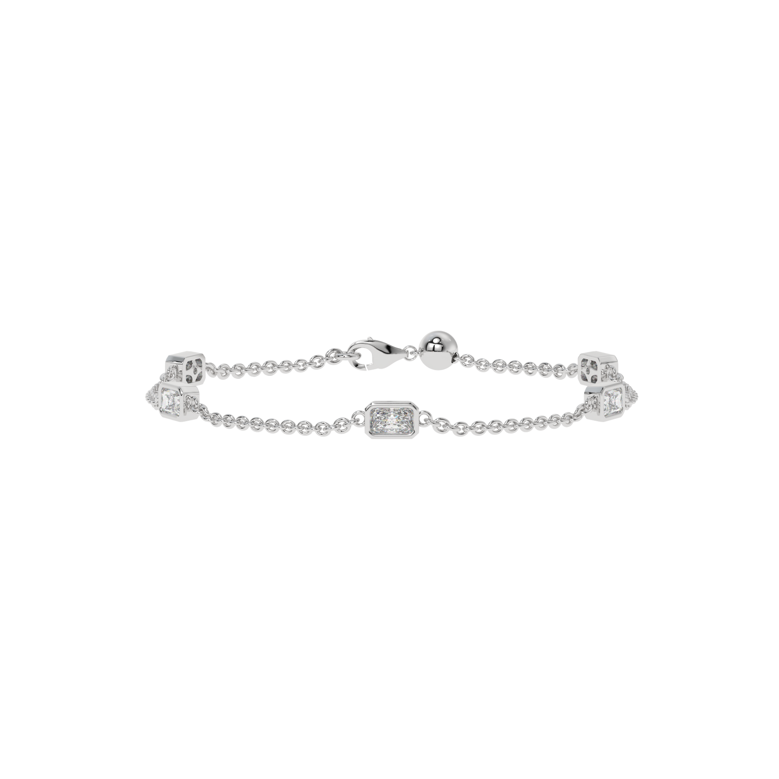 Radiant By The Yard Bracelet in white finish