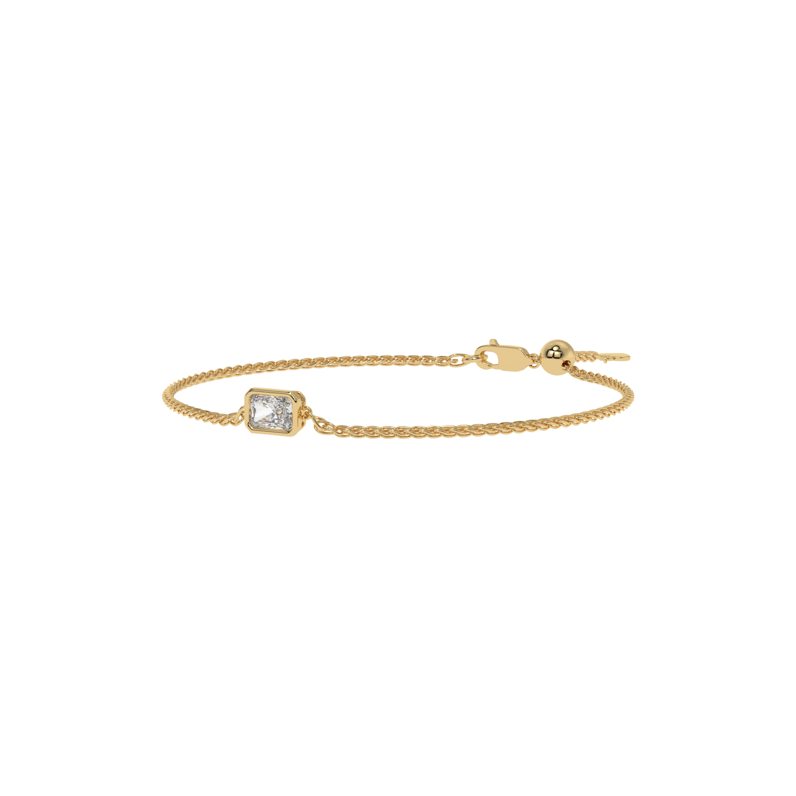Radiant Adjustable Chain Bracelet in yellow finish