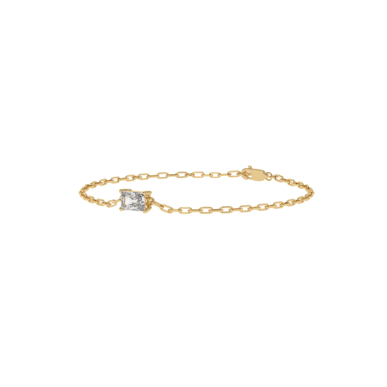 Radiant Paperclip Chain Bracelet in yellow finish
