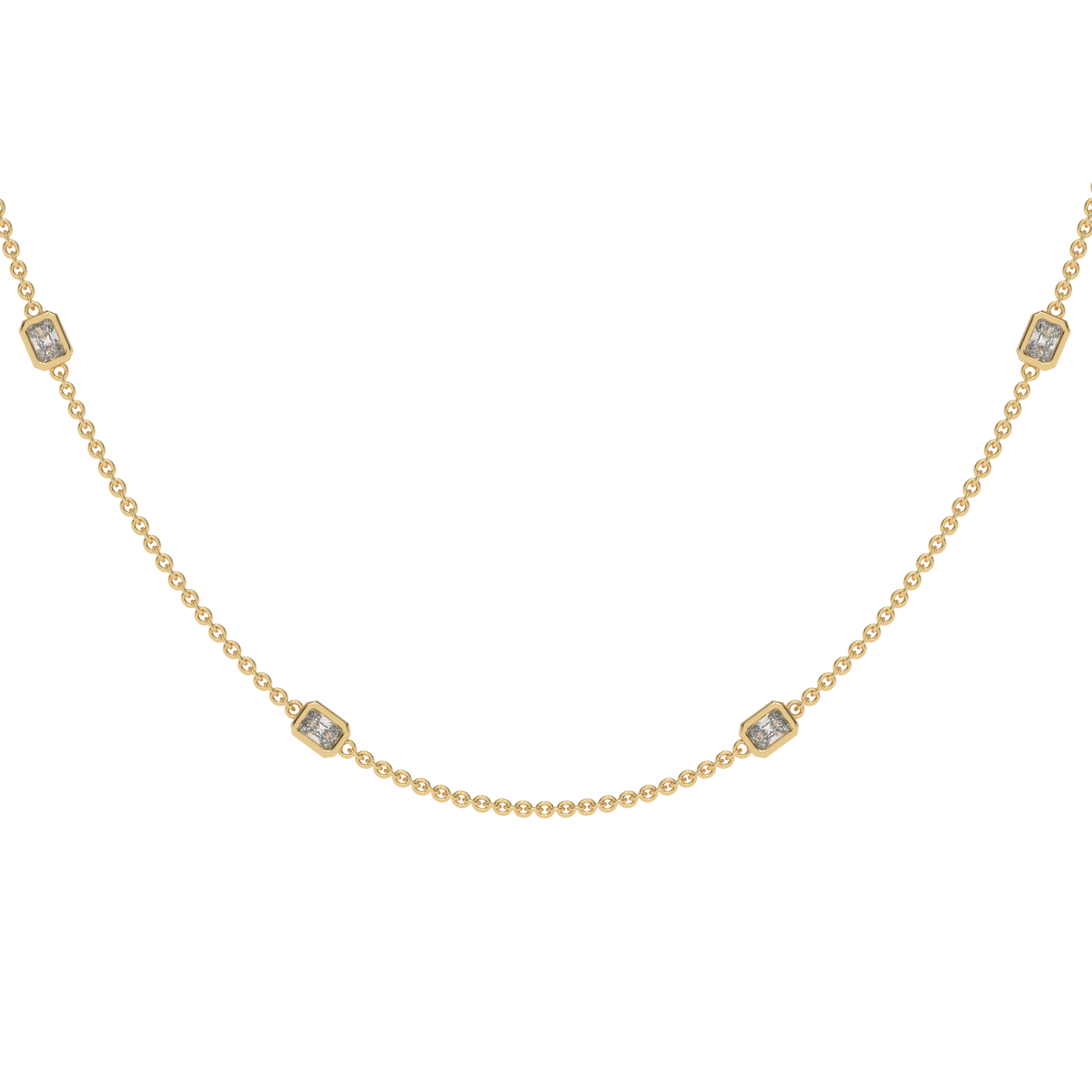 Radiant By The Yard Necklace in yellow finish