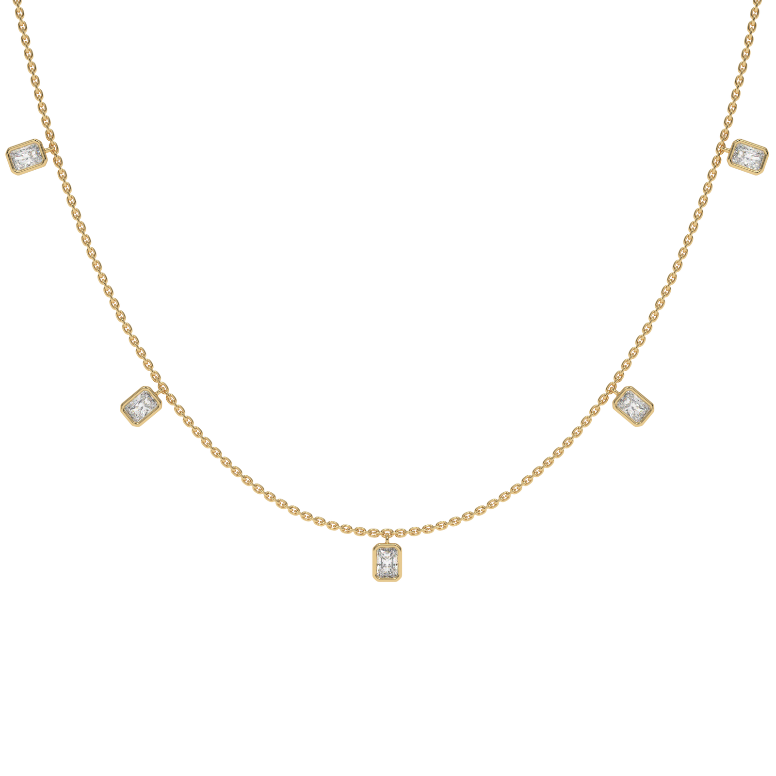 Radiant Charm Necklace in yellow finish